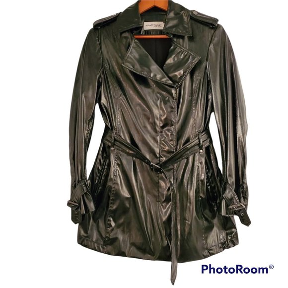 Hilary Radley New York Women's Shiny Black PU Leather Belted - Main Image